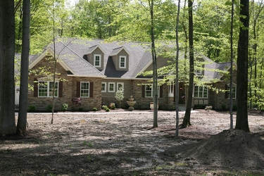 beautiful home on wooded lot