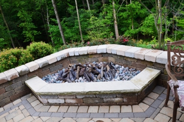 built in fire pit