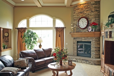 cozy living room with lots of natural lighting