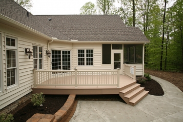 deck with enclosed porch by gatliff custom builders