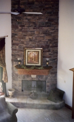 floor to ceiling fireplace by gatliff custom builders