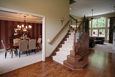 foyer view of dining room and stairway