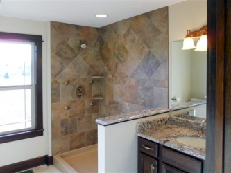 red rose master bathroom by gatliff custom builders