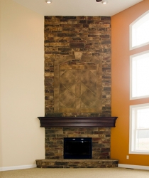 custom fireplace with stone inset by gatliff custom homes