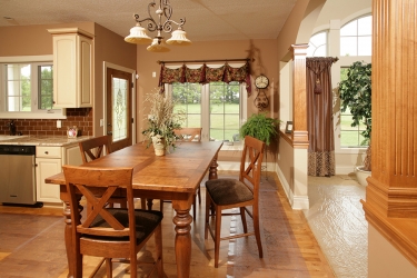 view of dining room just off kitchen