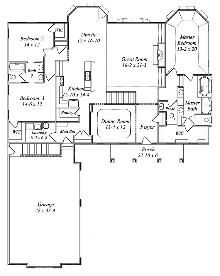 the Brentwood floorpan by gatliff custom builders