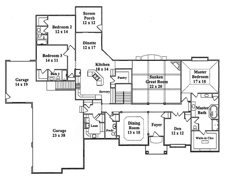 Lexus floor plan by gatliff custom homes